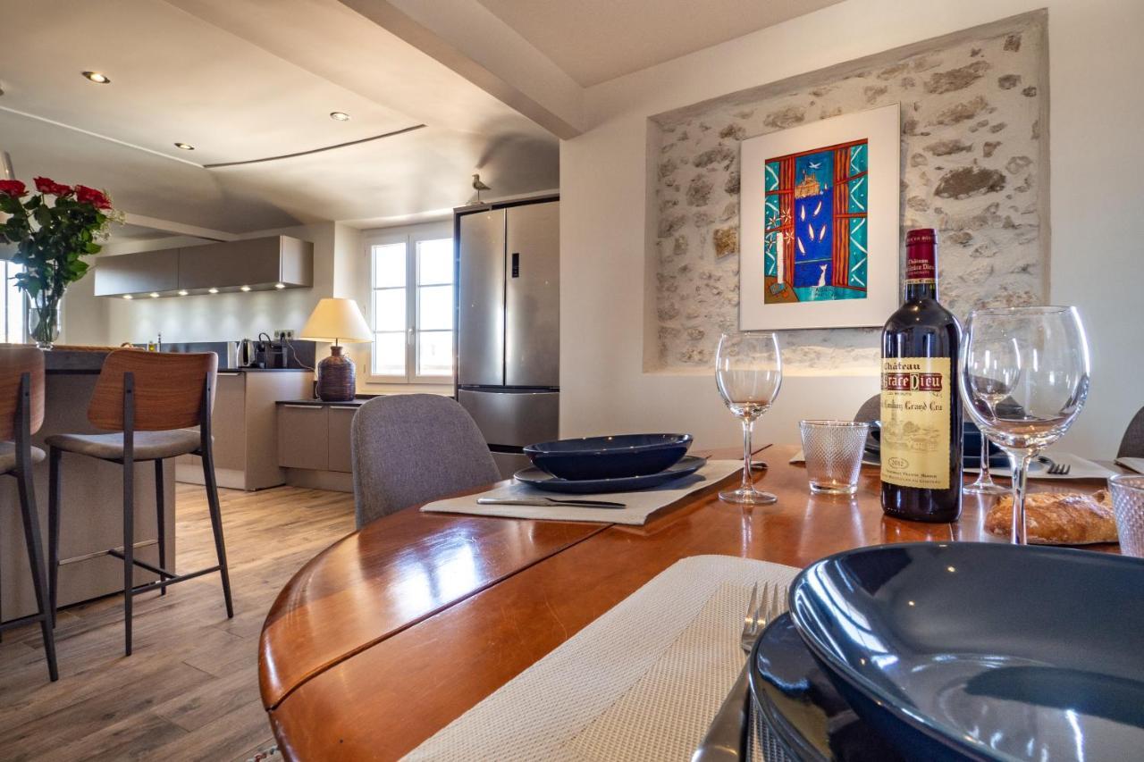 Charmant Appartement Spacieux Pour 6P Vue Mer Vieil Antibes Exterior foto